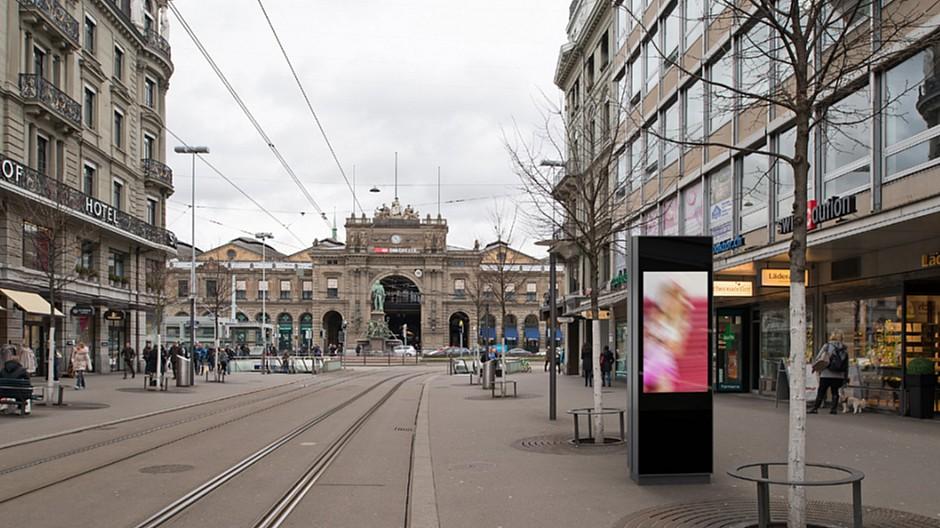 Clear Channel: 20 neue Bildschirme mitten in Zürich
