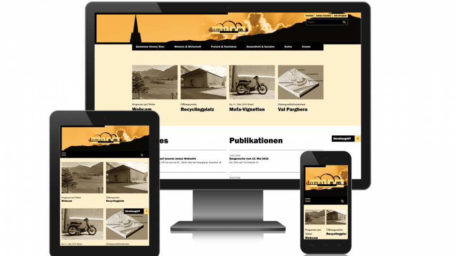 Somedia Productions: Benutzerfreundliche Webseite für Domat/Ems