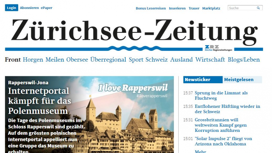 Tamedia: Bezahlschranke für Regionalmedien eingeführt