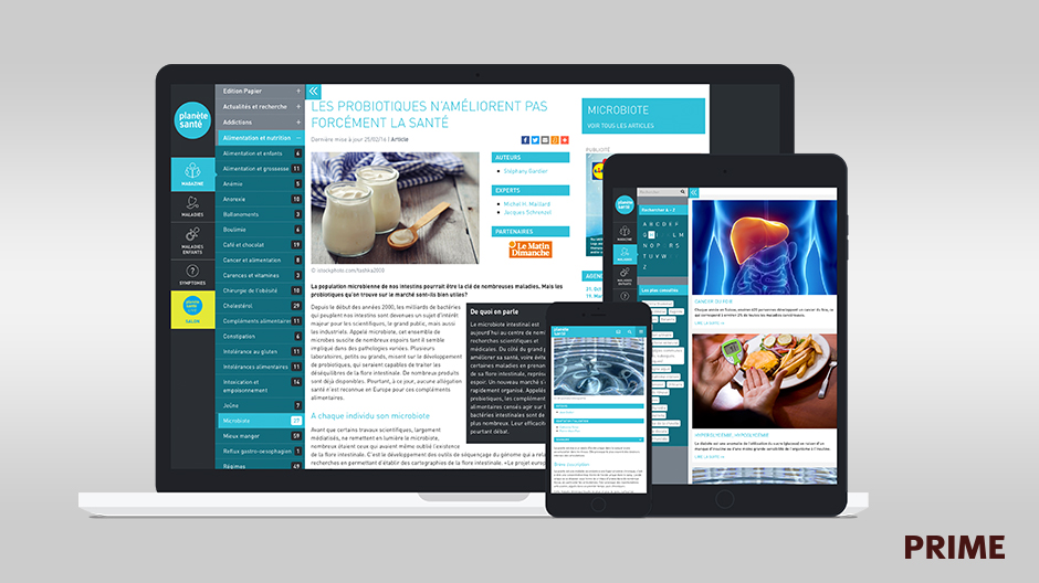 Prime: Redesign für Planète Santé