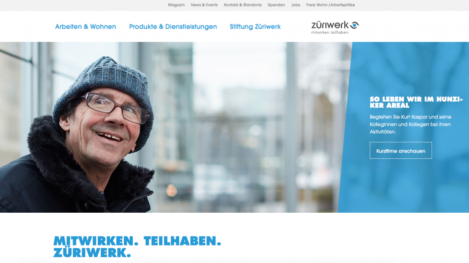 Züriwerk: Neue Webseite für die gemeinnützige Organisation