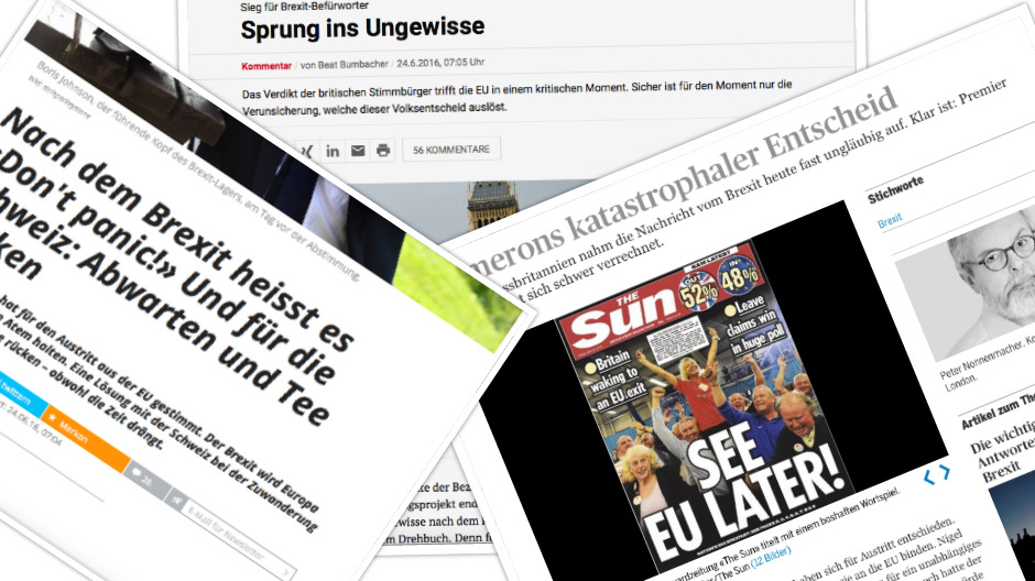 Brexit: So reagieren die Schweizer Medien