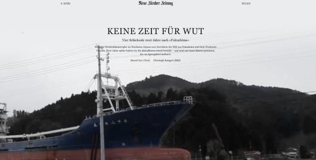 NZZ: Fukushima-Reportage für Award nominiert