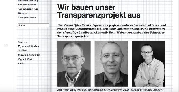 Öffentlichkeitsgesetz.ch: Neu mit eigener Geschäftsstelle in Bern