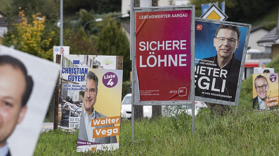 Wahlplakate: Aargauer Regierung will Regeln nicht verschärfen