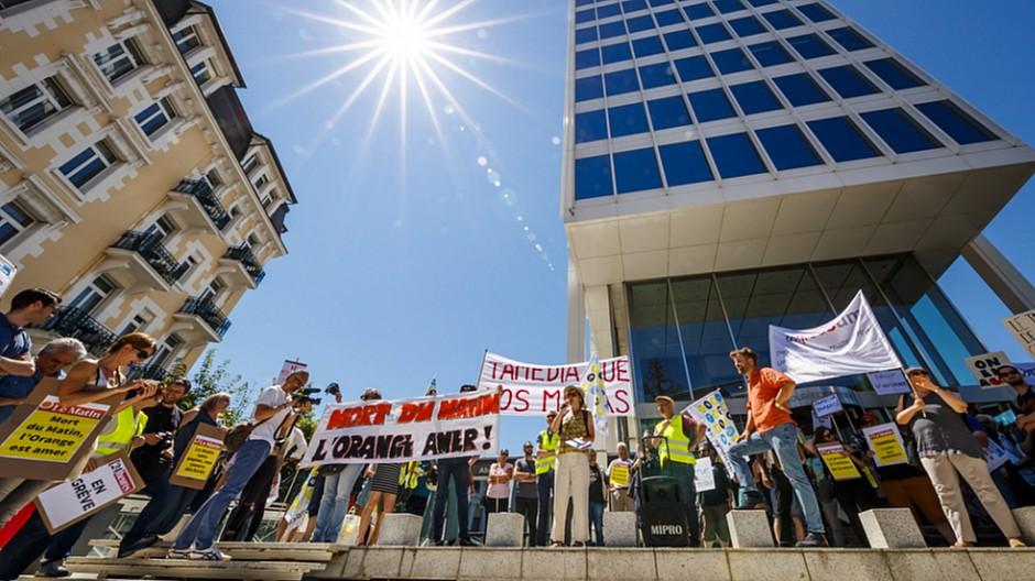 Streik bei Tamedia Romandie: Aufruf zu Unterstützung von Streikenden