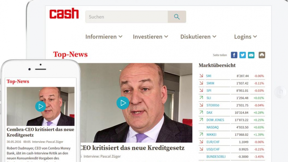 Ringier: Cash.ch erscheint in neuem Design