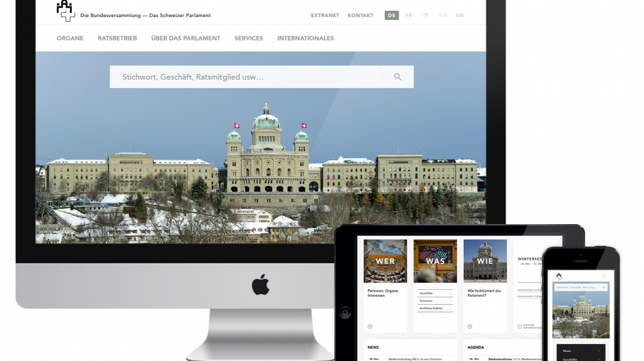 Namics: Website-Relaunch für das Parlament
