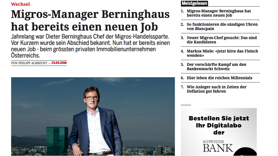 Bilanz: Migros kritisiert Artikel als falsch