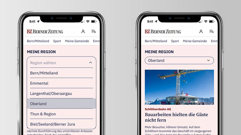 Tamedia: Berner Titel bieten regionale Personalisierung