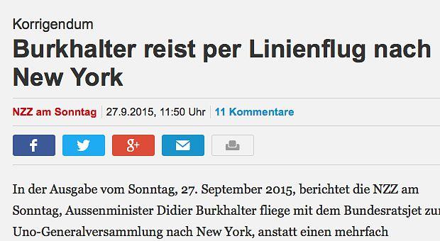 NZZ: "Der Redaktor hat die Antwort des EDA falsch verstanden"