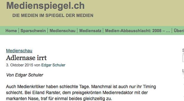 Medienspiegel.ch: Wenn sich Medienkritiker streiten 