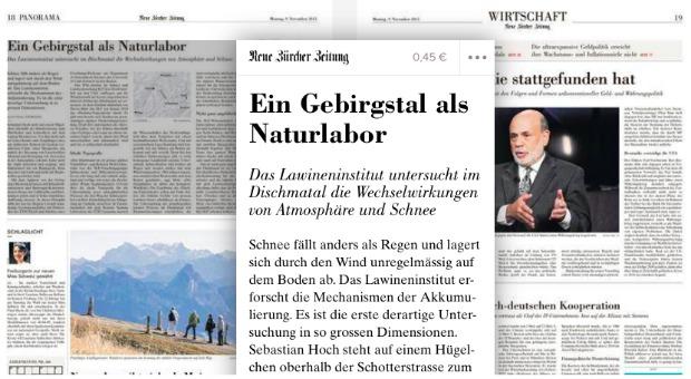 NZZ: Erste Artikel auf Blendle erschienen