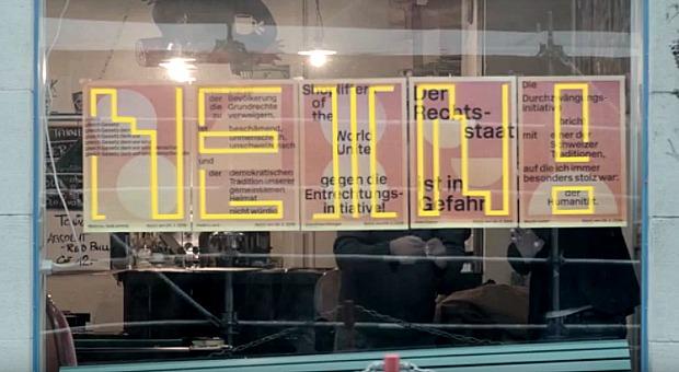 WOZ: Mit Plakaten gegen die «Entrechtungsinitiative»