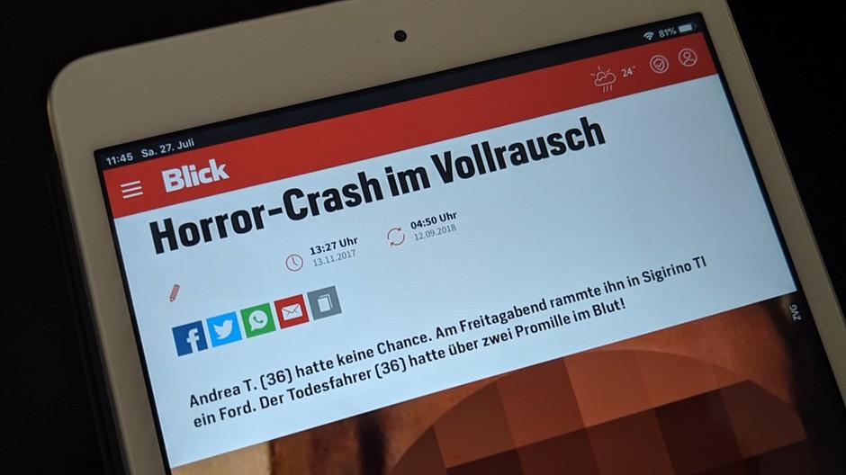 Presserat: «Blick.ch» hat Privatsphäre verletzt