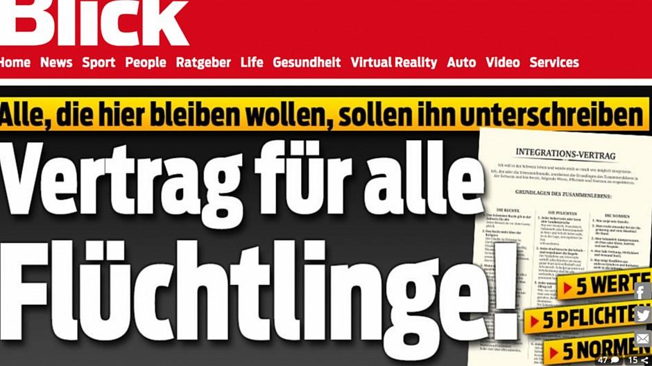 Ringier: «Blick» fordert Vertrag für Flüchtlinge