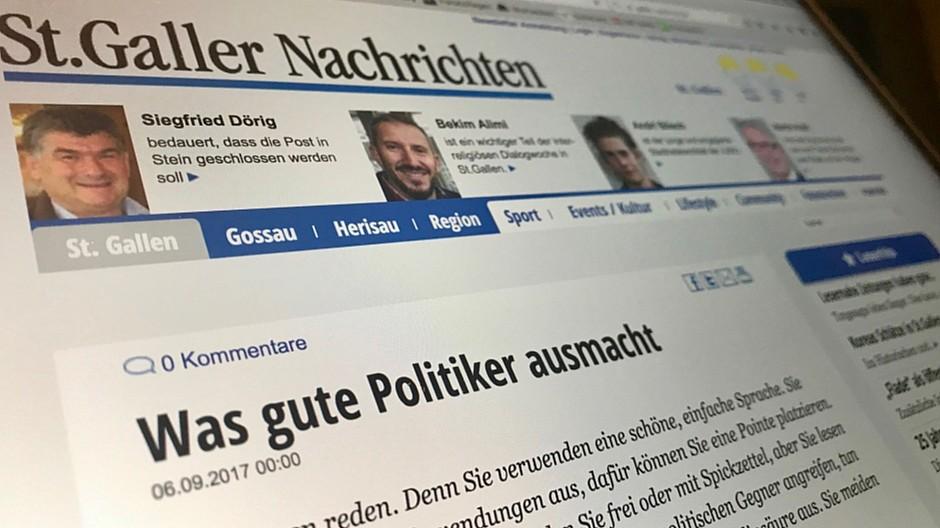 St. Galler Nachrichten: Blocher-Blatt klaut bei Tagi Uralt-Artikel