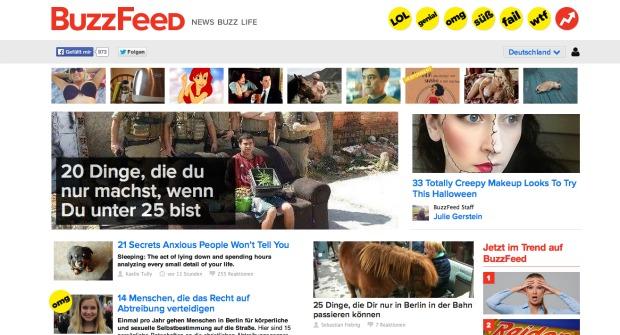 Buzzfeed: Die deutsche Seite ist live