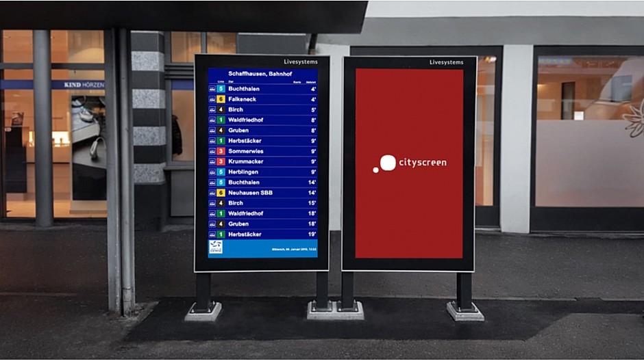 Livesystems: Cityscreens erobern die Stadt Schaffhausen