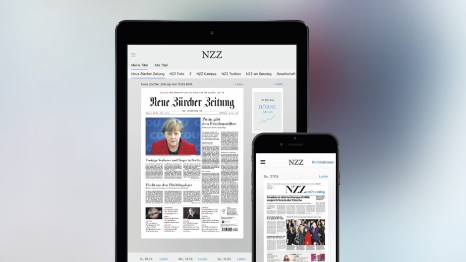 NZZ: Neue E-Paper-App im persoenlich.com-Test