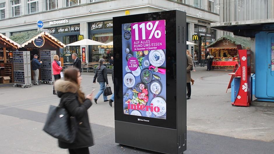 Clear Channel Schweiz: Digitales Angebot mit neuem Top-Standort