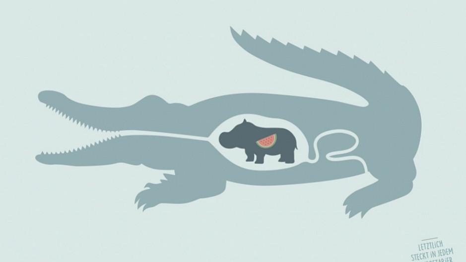 Ruf Lanz: Ein Krokodil und eine Wassermelone