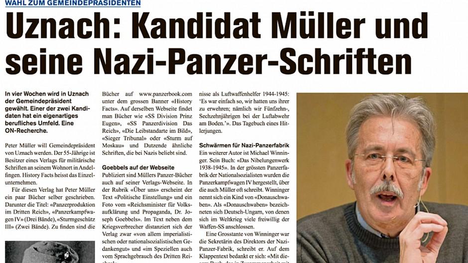 Obersee Nachrichten: Presserat kritisiert «Wahlbericht mit der Nazikeule»