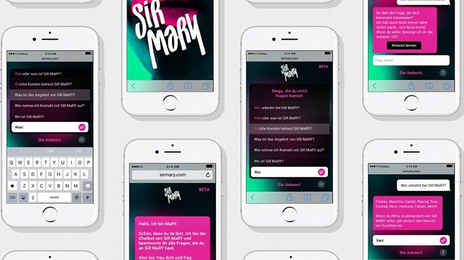 Sir Mary: Eine Website im Chatmodus