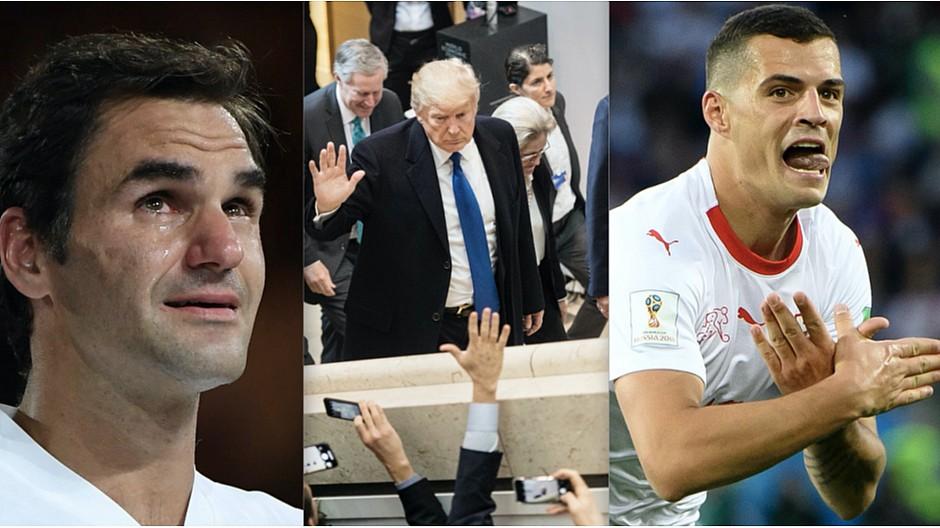 Bild der Schweiz im Ausland: Federer, Trump am WEF und Doppeladler