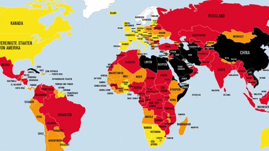 Pressefreiheit-Ranking: Schweiz bleibt in der Spitzengruppe