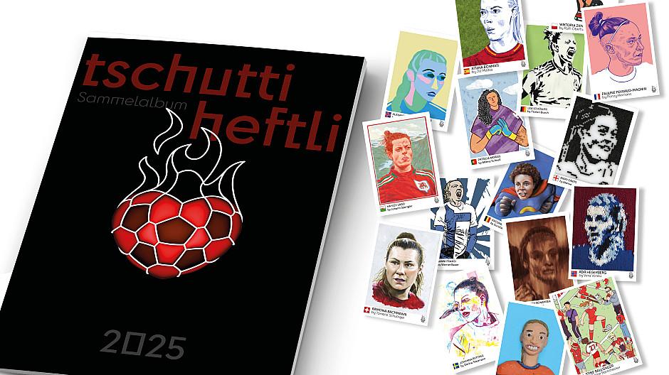 Tschutti Heftli: Fussballteams der Frauen-EM 2025 illustriert