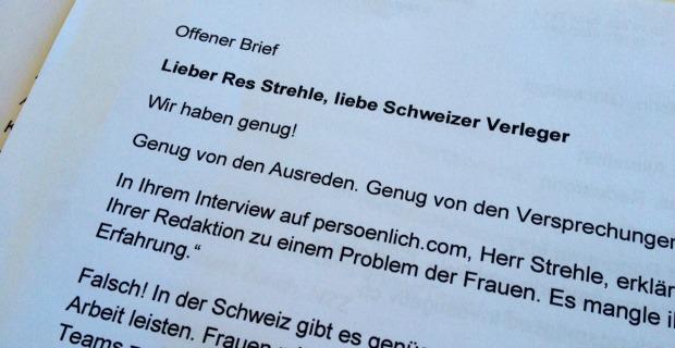 Frauenquote: Offener Brief an Res Strehle