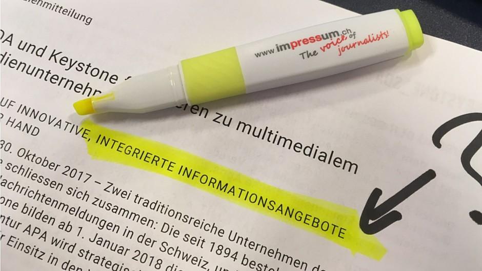 Keystone-SDA: Impressum fürchtet um die journalistische Unabhängigkeit