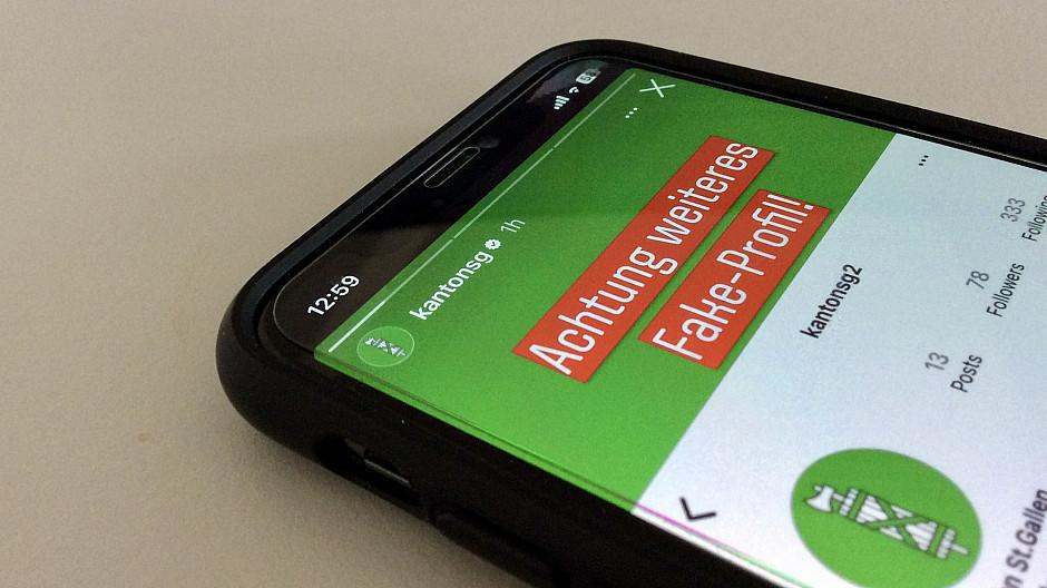 Instagram: Kanton St. Gallen warnt vor Fake-Accounts