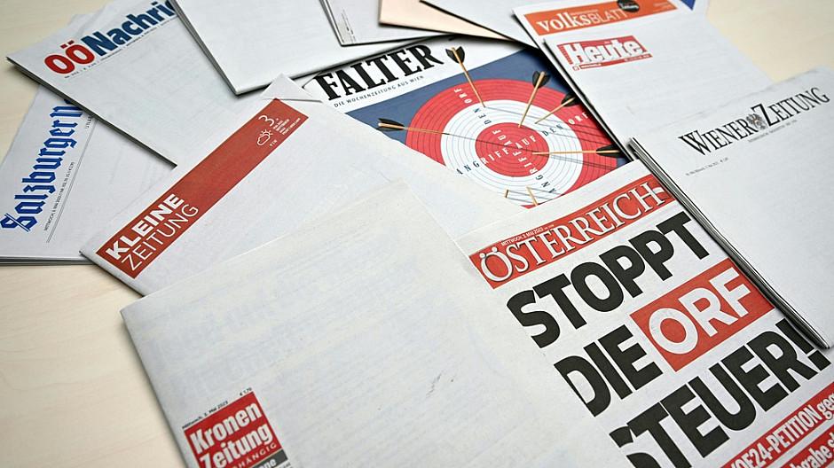 ORF: Leere Titelseiten gegen Gesetzesreform