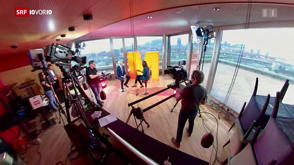 SRF: Mit fünf Kameras auf Interview-Dreh
