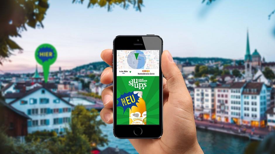 Agentur am Flughafen: Mit Geo-Targeting für Fruchtsaft geworben