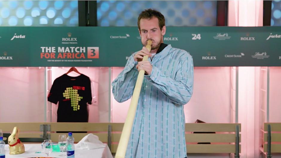 Filmgerberei: Murray spielt Alphorn für Federer
