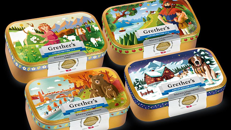 Grether's: Nationale Ikonen zieren diesmal die Dosen