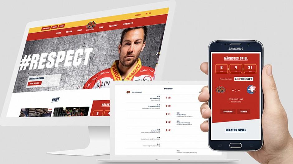 Campfire / Kargo Kommunikation: Neue Webseite für den EHC Biel