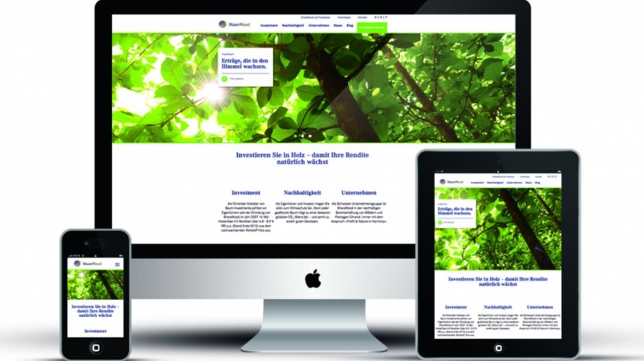 Wirz Corporate: Neuer grüner Webauftritt für ShareWood
