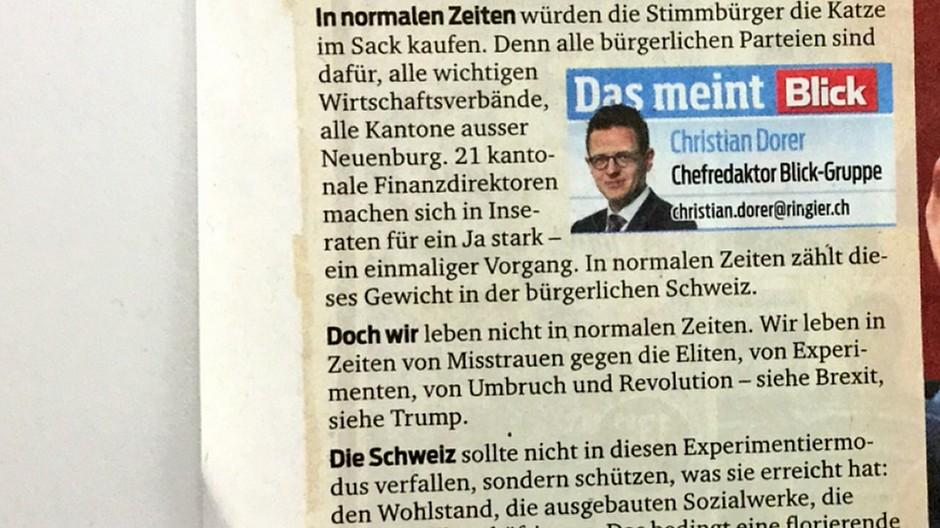 Ringier: Christian Dorer ist beim «Blick» gestartet