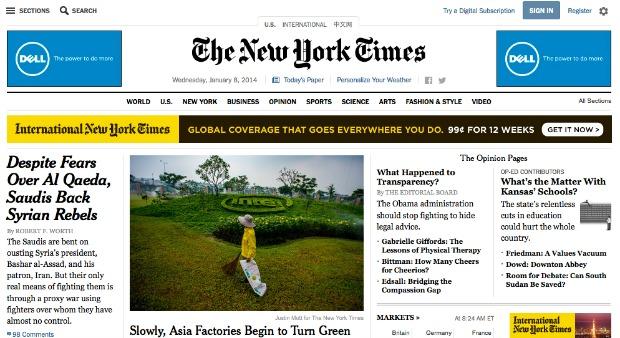 New York Times: Neues Webportal lanciert