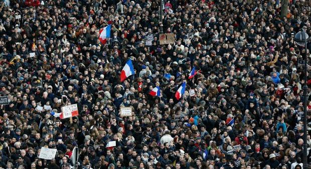 Angriff auf Charlie Hebdo: Hunderttausende beim Marsch in Paris