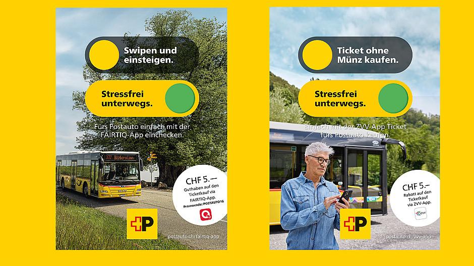 Neu: Postauto-Gästen das Mobile-Ticket anpreisen