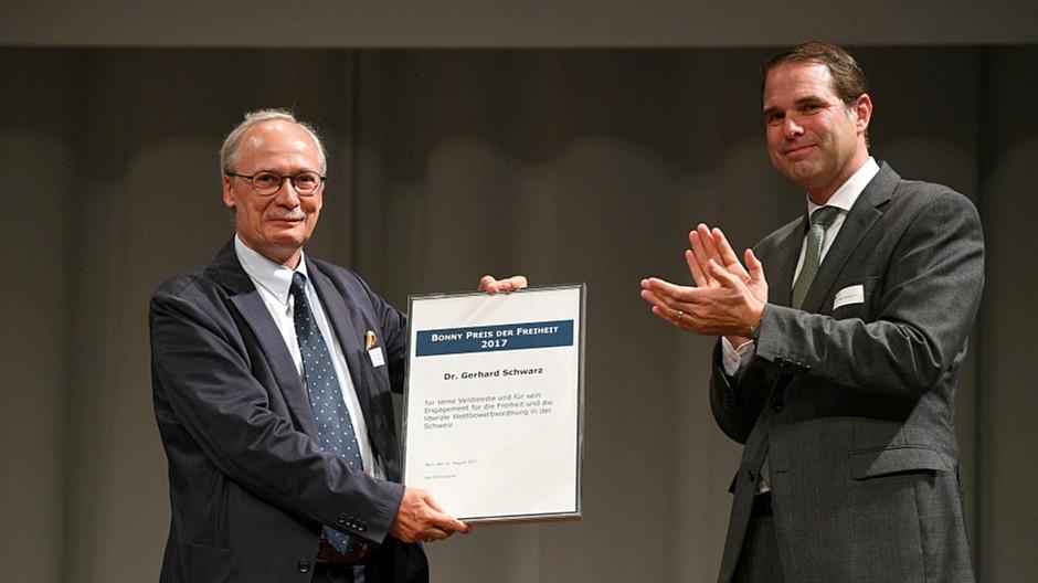 Preis für die Freiheit: Publizist Gerhard Schwarz ausgezeichnet