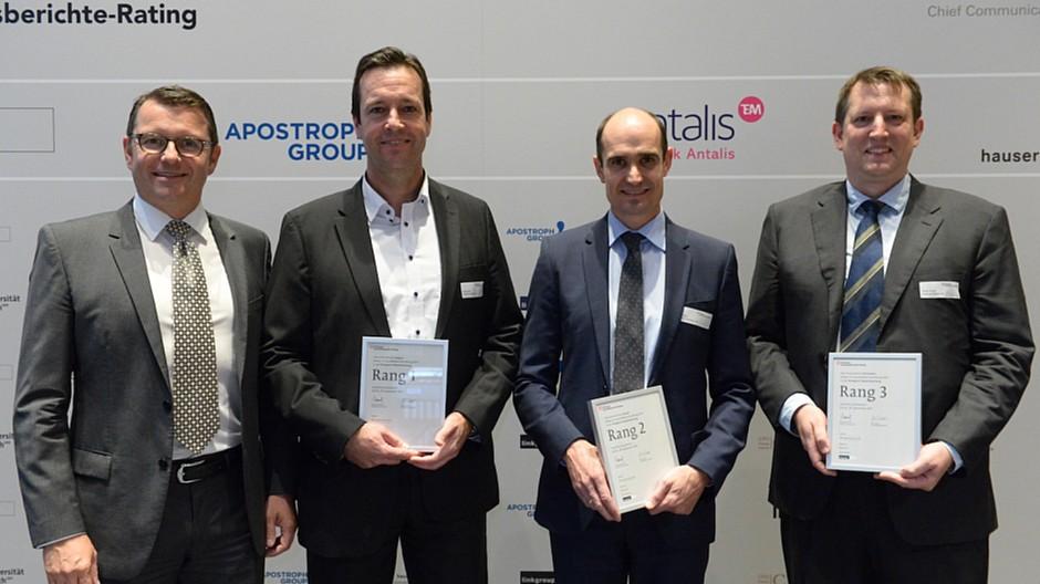 Geschäftsberichte-Rating 2017: Sanitärtechniker Geberit an der Spitze