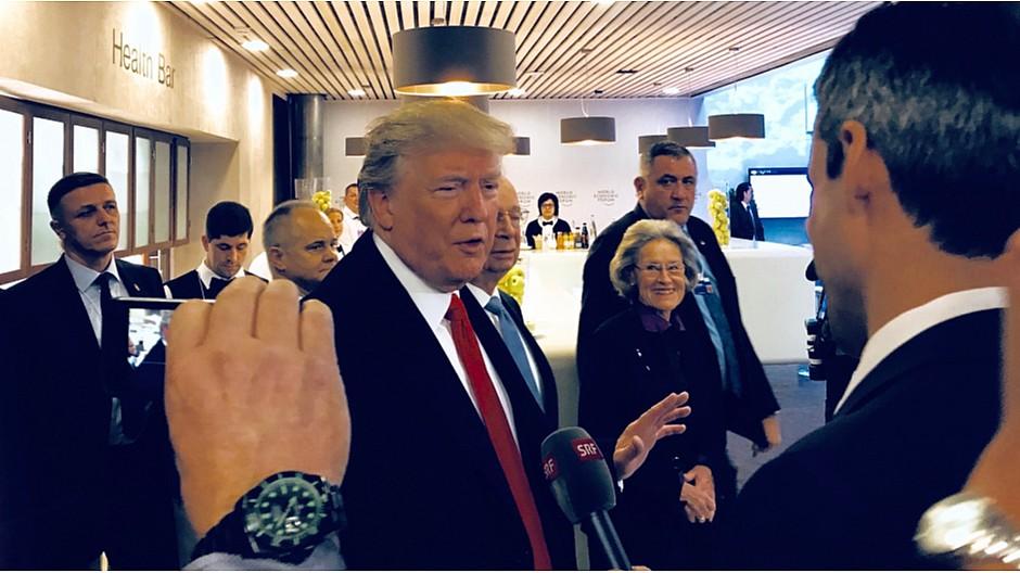 WEF 2018: So nah waren Schweizer Journalisten an Trump