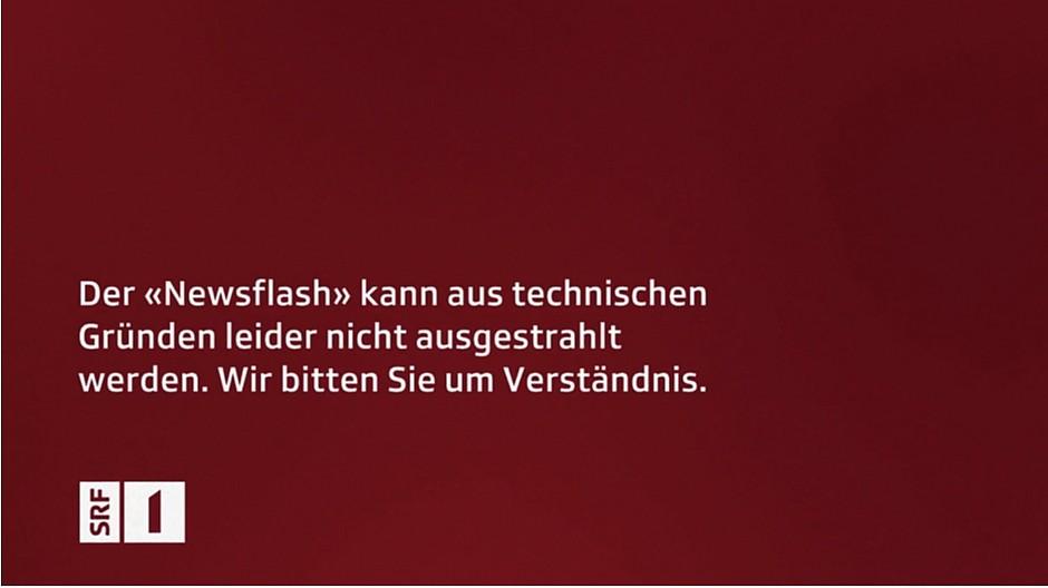 SRF: Softwarefehler verhindert «Newsflash»