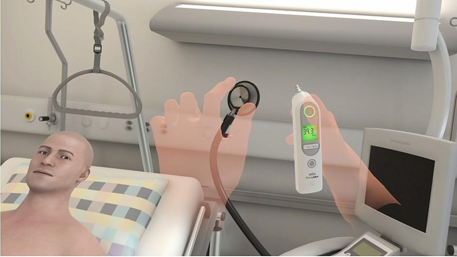 Ateo: Spitalpersonal übt Händehygiene in VR